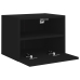 Muebles de pared TV 2 uds madera ingeniería negro 40x30x30 cm