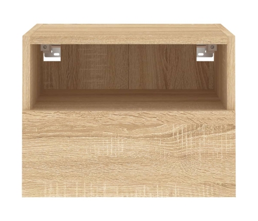 Mueble de pared TV madera ingeniería roble Sonoma 40x30x30 cm