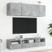 Mueble de pared TV madera ingeniería gris hormigón 40x30x30 cm