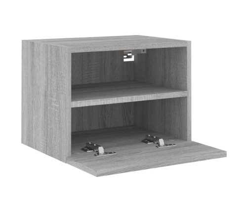 Mueble de pared TV madera de ingeniería gris Sonoma 40x30x30 cm