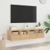 Muebles de TV de pared 2 uds madera roble Sonoma 60x30x30 cm