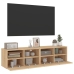 Muebles de TV de pared 2 uds madera roble Sonoma 60x30x30 cm