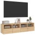 Muebles de TV de pared 2 uds madera roble Sonoma 60x30x30 cm