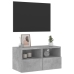 Mueble de pared TV madera ingeniería gris hormigón 60x30x30 cm