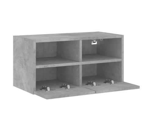 Mueble de pared TV madera ingeniería gris hormigón 60x30x30 cm