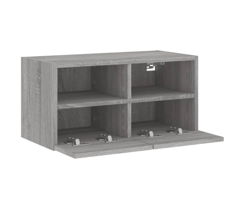 Mueble de pared TV madera de ingeniería Sonoma gris 60x30x30 cm