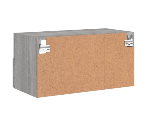 Mueble de pared TV madera de ingeniería Sonoma gris 60x30x30 cm