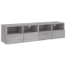 Muebles de pared para TV 2 uds madera gris Sonoma 60x30x30 cm