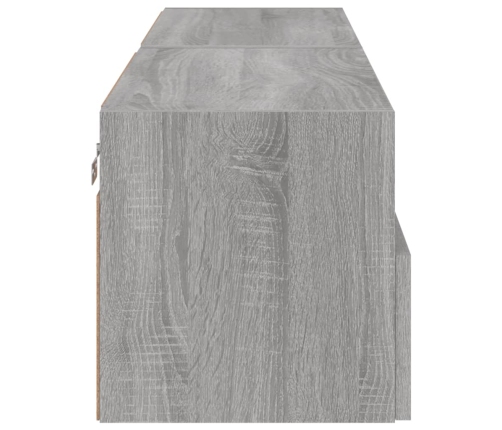 Muebles de pared para TV 2 uds madera gris Sonoma 60x30x30 cm