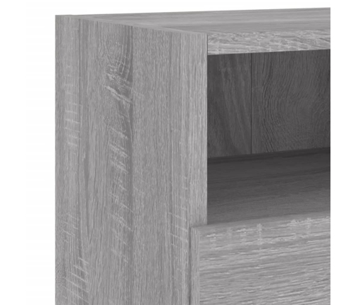 Muebles de pared para TV 2 uds madera gris Sonoma 60x30x30 cm