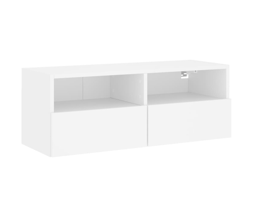 Mueble de pared para TV madera de ingeniería blanco 80x30x30 cm