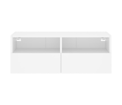 Mueble de pared para TV madera de ingeniería blanco 80x30x30 cm