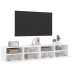 Muebles de pared TV 2 uds madera ingeniería blanco 80x30x30 cm