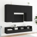 Mueble de pared para TV madera de ingeniería negro 80x30x30 cm