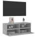 Mueble de pared TV madera ingeniería gris hormigón 80x30x30 cm