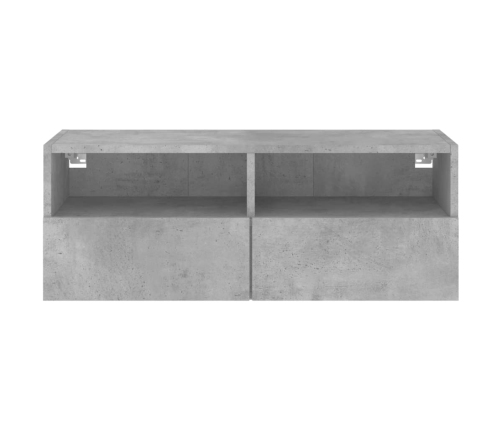 Mueble de pared TV madera ingeniería gris hormigón 80x30x30 cm