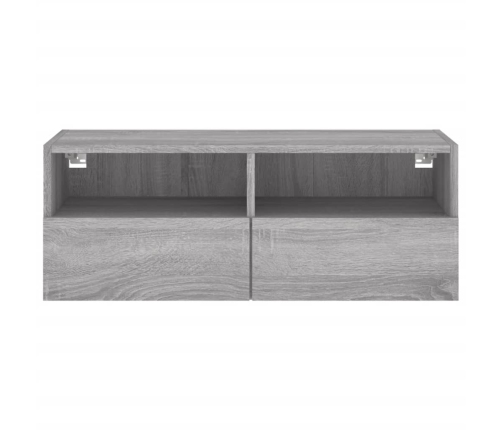 Mueble de pared TV madera de ingeniería Sonoma gris 80x30x30 cm