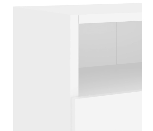 Mueble de pared para TV madera ingeniería blanco 100x30x30 cm