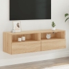 vidaXL Mueble de pared TV madera ingeniería roble Sonoma 100x30x30 cm