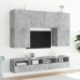 Mueble de pared TV madera ingeniería gris hormigón 100x30x30 cm