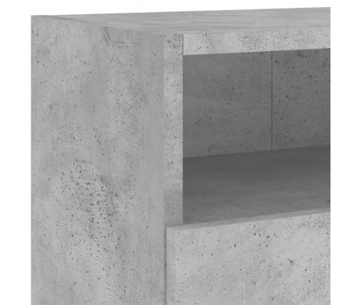 Mueble de pared TV madera ingeniería gris hormigón 100x30x30 cm