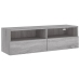 Mueble de pared TV madera ingeniería Sonoma gris 100x30x30 cm