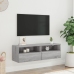 Mueble de pared TV madera ingeniería Sonoma gris 100x30x30 cm