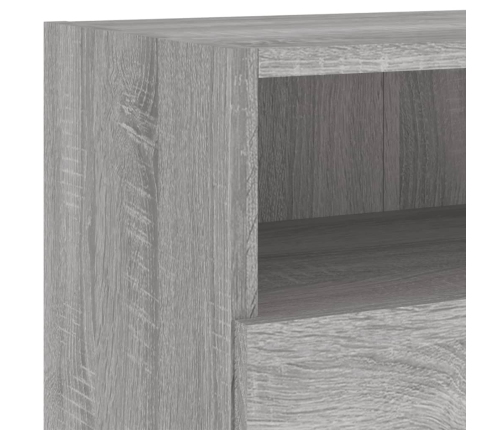 Mueble de pared TV madera ingeniería Sonoma gris 100x30x30 cm