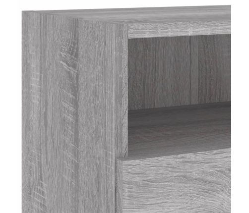 Muebles de pared para TV 2 uds madera gris Sonoma 100x30x30 cm