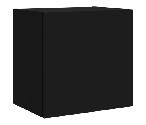 Mueble de TV de pared madera de ingeniería negro 40,5x30x40 cm