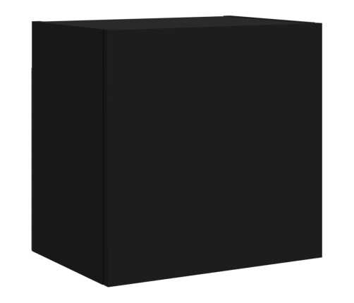 Muebles TV de pared 2 uds madera ingeniería negro 40,5x30x40 cm