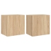 vidaXL Muebles de TV de pared 2 uds madera roble Sonoma 40,5x30x40 cm