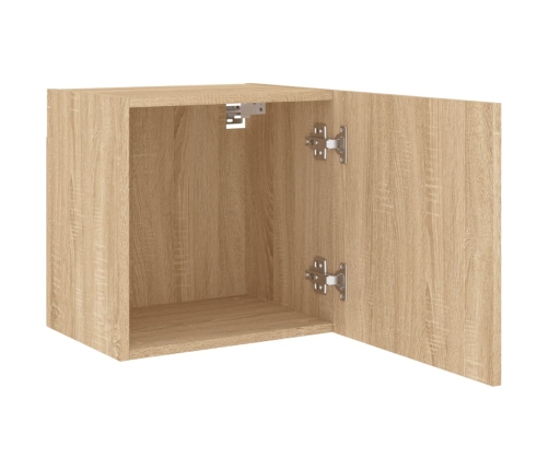 vidaXL Muebles de TV de pared 2 uds madera roble Sonoma 40,5x30x40 cm