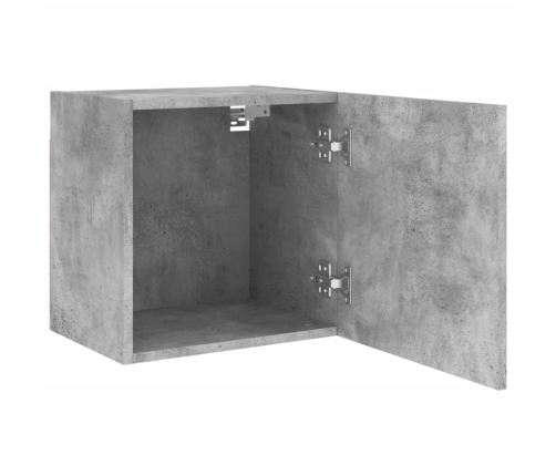 vidaXL Muebles de TV de pared 2 uds madera gris hormigón 40,5x30x40 cm