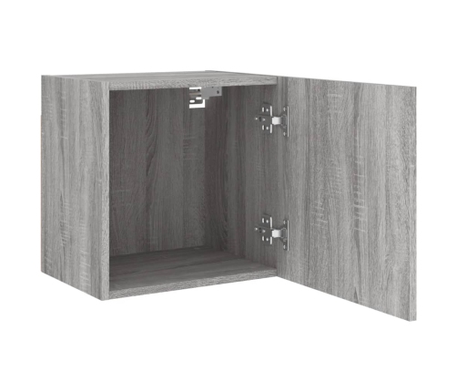 Mueble TV de pared madera ingeniería gris Sonoma 40,5x30x40 cm