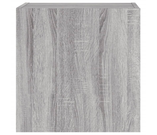 Muebles de TV de pared 2 uds madera gris Sonoma 40,5x30x40 cm