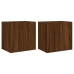 Muebles de TV de pared 2 uds madera marrón roble 40,5x30x40 cm