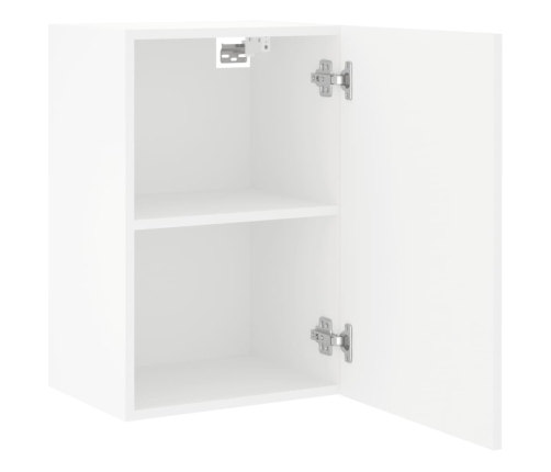 Mueble de TV de pared madera ingeniería blanco 40,5x30x60 cm