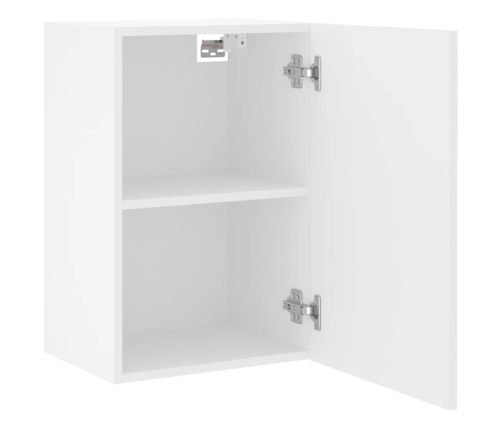 Muebles TV de pared 2 uds madera ingeniería blanco 100x30x30 cm