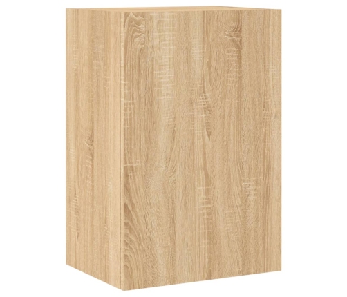 vidaXL Muebles de TV de pared 2 uds madera roble Sonoma 40,5x30x60 cm