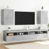 vidaXL Muebles de TV de pared 2 uds madera gris hormigón 40,5x30x60 cm