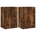 Muebles de TV de pared 2 uds madera roble ahumado 40,5x30x60 cm