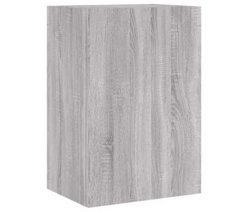 Mueble TV de pared madera ingeniería gris Sonoma 40,5x30x60 cm