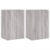 Muebles de TV de pared 2 uds madera gris Sonoma 40,5x30x60 cm