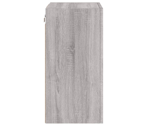 Muebles de TV de pared 2 uds madera gris Sonoma 40,5x30x60 cm