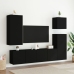 Mueble de TV de pared madera de ingeniería negro 40,5x30x90 cm