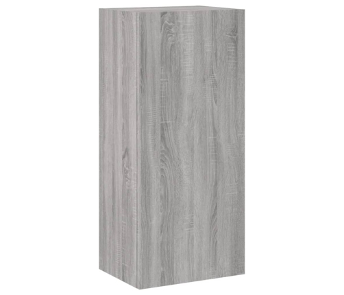 vidaXL Mueble TV de pared madera ingeniería gris Sonoma 40,5x30x90 cm