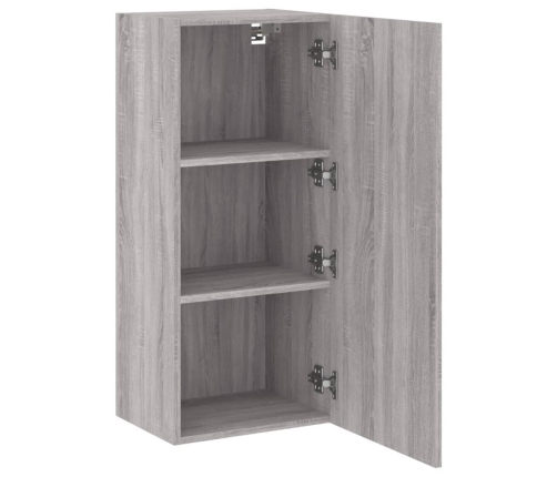 vidaXL Mueble TV de pared madera ingeniería gris Sonoma 40,5x30x90 cm