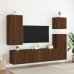 Mueble TV de pared madera ingeniería marrón roble 40,5x30x90 cm