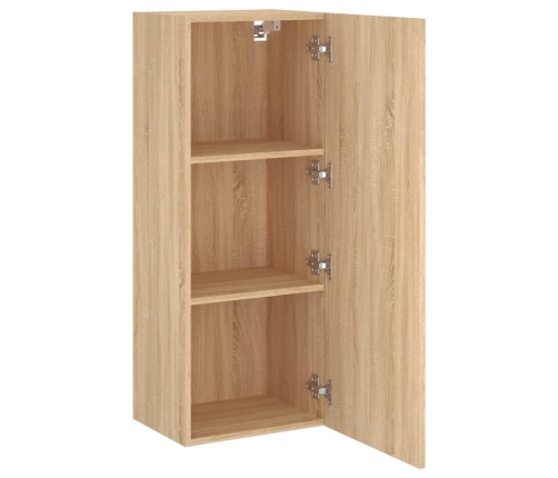 Mueble TV de pared madera ingeniería roble Sonoma 40,5x30x102cm